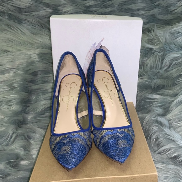 Jessica Simpson Shoes - Jessica Simpson Blue Lace Pumps